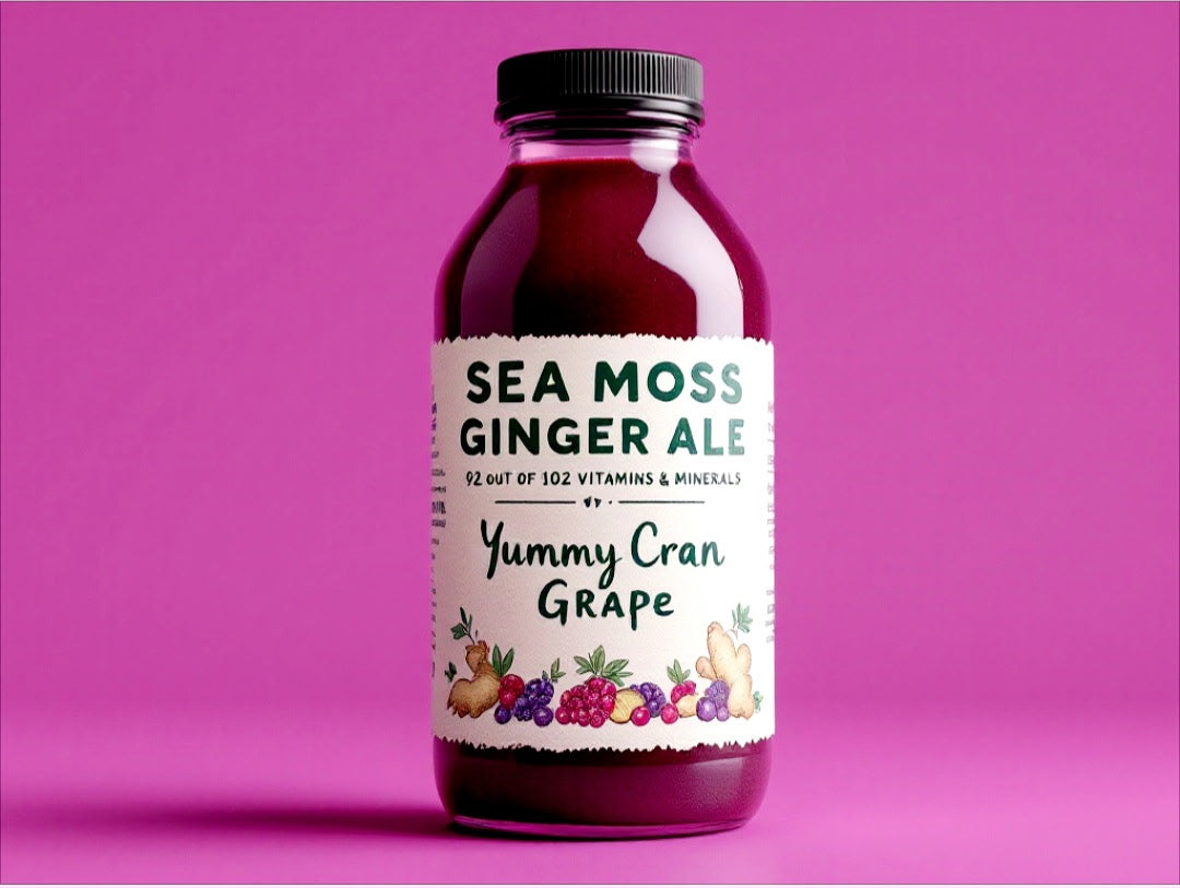 Sea Moss Ginger Ale Yummy Cran Grape