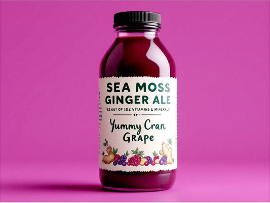 Sea Moss Ginger Ale Yummy Cran Grape