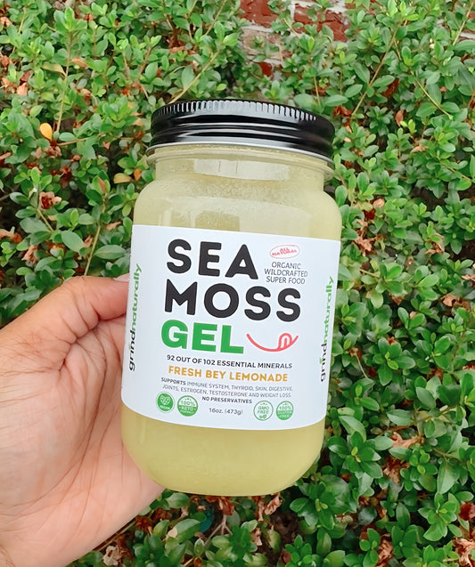 Fresh Lemonade Sea Moss Gel - Dr. Sebi Inspired 100% Raw Organic - Wild Harvested Sea Moss