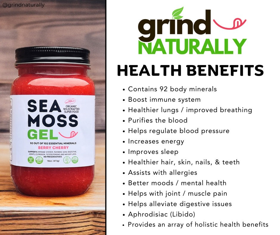 Fresh Lemonade Sea Moss Gel - Dr. Sebi Inspired 100% Raw Organic - Wild Harvested Sea Moss