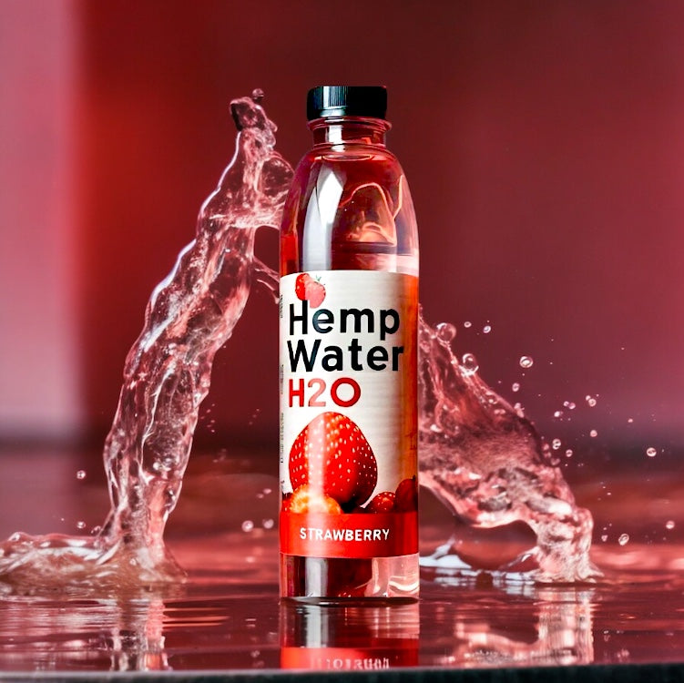 Hemp Water Strawberry Infused 100% Organic Vegan Wellness Keto