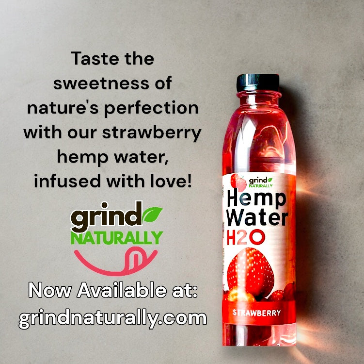 Hemp Water Strawberry Infused 100% Organic Vegan Wellness Keto